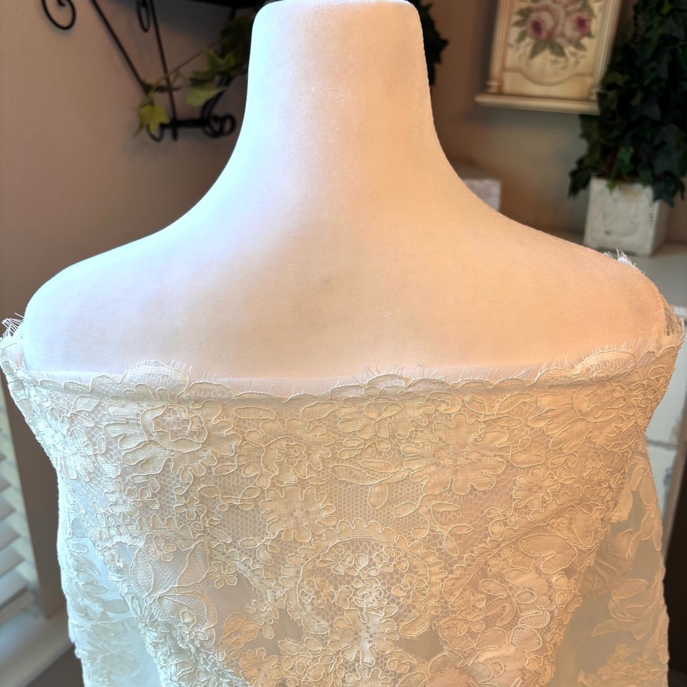 NEW Satin Wedding Dress 2 Piece Wedding Dress with Jacket NWOT Size M/8 - Picture 13 of 16